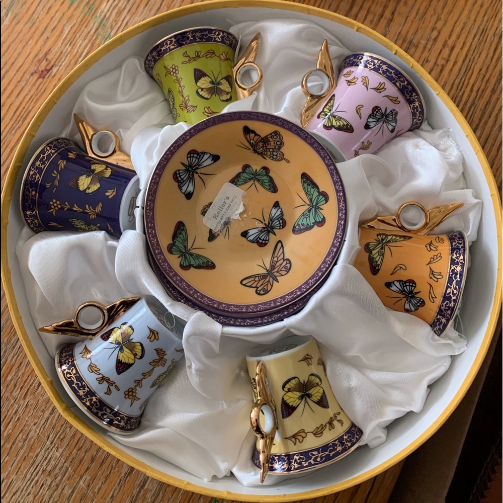 Vintage butterfly tea set